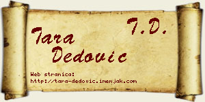 Tara Dedović vizit kartica